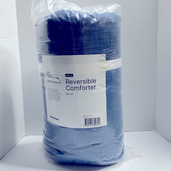 Dormroom Twin XL Reversible Comforter Nantucket Blue 66” X 90” - Picture 1 of 4